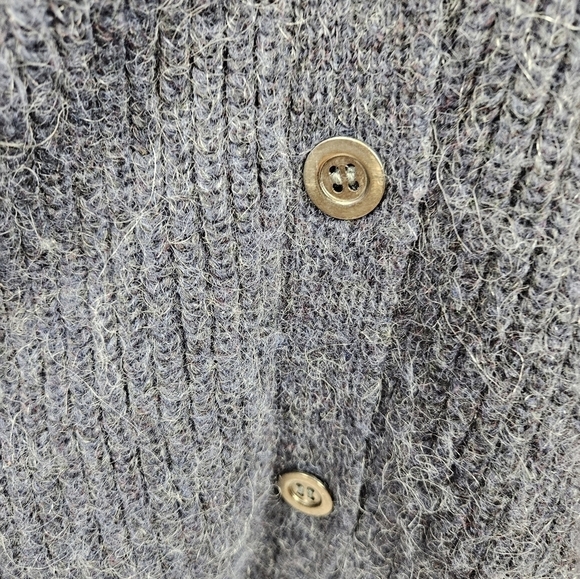 Free People Blue Gorpcore Oversized Button Up Mohair Cardigan Size XS Women - Picture 3 of 10